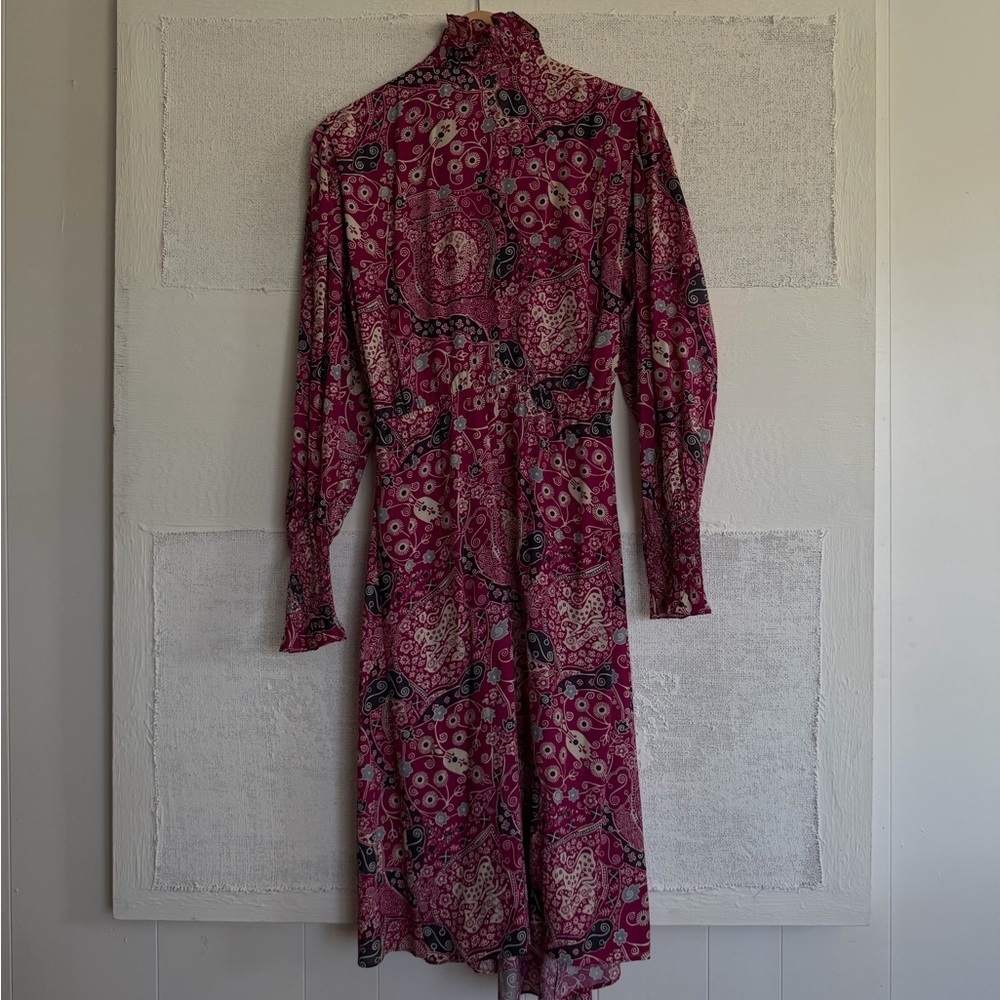 Isabel Marant Etoile Magenta Cescott Paisley Print Midi Dress - Picture 9 of 9